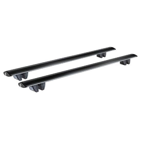 Bare transversale din aluminiu CRUZ Airo Dark R138, 925-797, pentru Mercedes GLE 5d (W167 - railing) (2019 ->prezent), Sistem cu prindere pe bare longitudinale