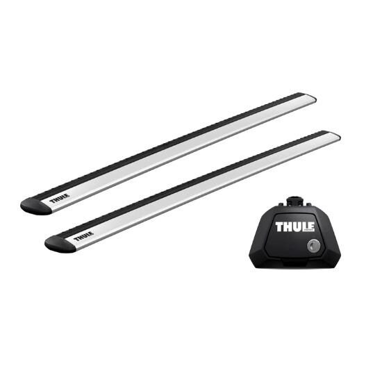 Bare transversale Thule Evo Raised Rail Wingbar Evo pentru VOLKSWAGEN Taigo 5 usi SUV, model 2022 - prezent, Sistem cu prindere pe bare longitudinale