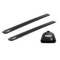 Bare transversale Thule Evo Raised Rail Wingbar Evo Black pentru VOLKSWAGEN Taigo 5 usi SUV, model 2022 - prezent, Sistem cu prindere pe bare longitudinale