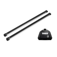 Bare transversale Thule Evo Raised Rail Slidebar pentru VOLKSWAGEN Taigo 5 usi SUV, model 2022 - prezent, Sistem cu prindere pe bare longitudinale