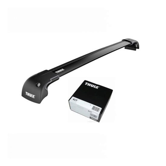 Bare transversale Thule Rapid System Wingbar Edge Black pentru VW Caddy, 3 usi Van, model 1997-2003, Sistem cu prindere in puncte fixe