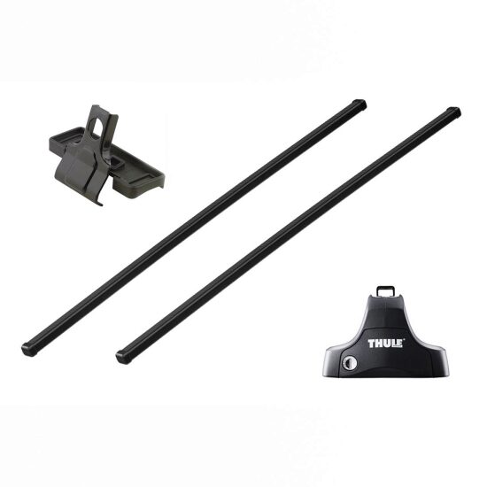 Bare transversale Thule Squarebar 127 pentru FORD Focus, 5 usi Hatchback (MK III), model 2011-2018, Sistem cu prindere pe plafon normal