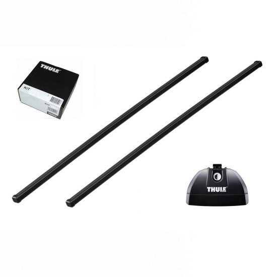 Bare transversale Thule Rapid System Squarebar pentru VW Crafter, 4 usi Bus, model 2006-2016, with T-profile, with normal roof, Sistem cu prindere in puncte fixe