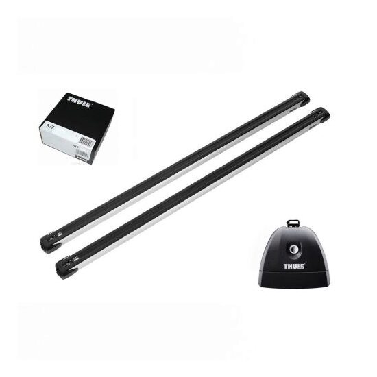 Bare transversale Thule Slidebar pentru FIAT Qubo 4/5 usi MPV, model 2008 - 2017, Sistem cu prindere in puncte fixe