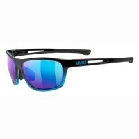 Ochelari Sport UVEX SPORTSTYLE RXd 4004 Black Gloss, lens Grau 80% - Blue Mirror, marime 58/16