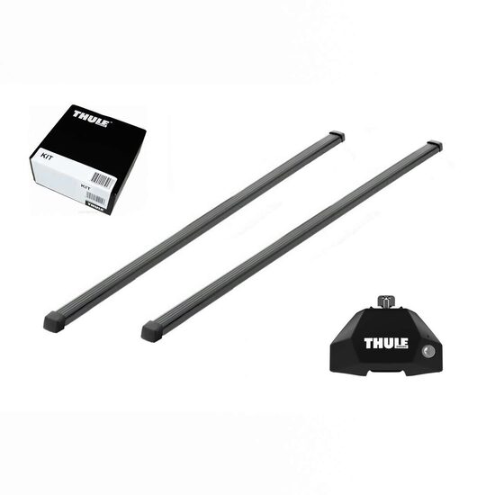 Bare transversale Thule Evo Fixpoint Squarebar pentru MERCEDES BENZ CLS (C257) 4 usi Coupe, model 2019 - prezent, Sistem cu prindere in puncte fixe